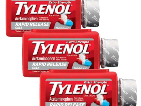 Tylenol Extra Strength Rapid Release 500mg 3 Pack, 290 Gelcaps x 3 Sale