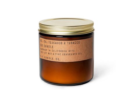 NO. 04: TEAKWOOD & TOBACCO -  Soy Candle For Discount