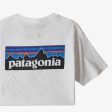 Patagonia Men s P-6 Organic Cotton Logo Tee - White For Sale