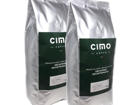 Caffe Cimo Swiss Water Process Decaf Whole Beans, 908 g (2 lb), 2-pack Online now