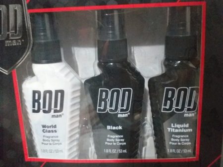 Bod Man Body Spray Pack of 3 Styles, Black Cheap