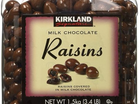 KIRKLAND SIGNATURE  Milk Chocolate, Raisins, 1.5kg(3.4lb) For Cheap