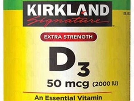 KIRKLAND SIGNATURE Maximum Strength Vitamin D3 2000 I.U. 600 Softgels Sale