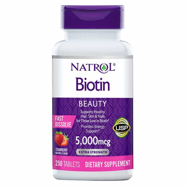 Natrol Biotin 5000mcg Fast Dissolve, 250 Tablets Online Hot Sale