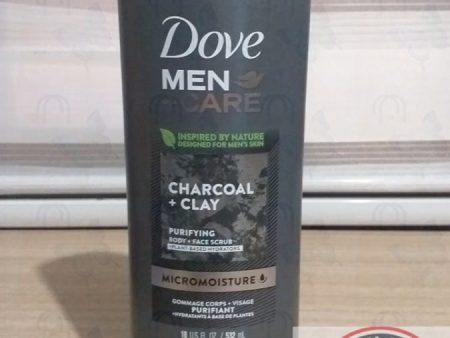 DOVE men+care charcoal+clay micromoisture bodywash 18 oz (532ml) For Sale