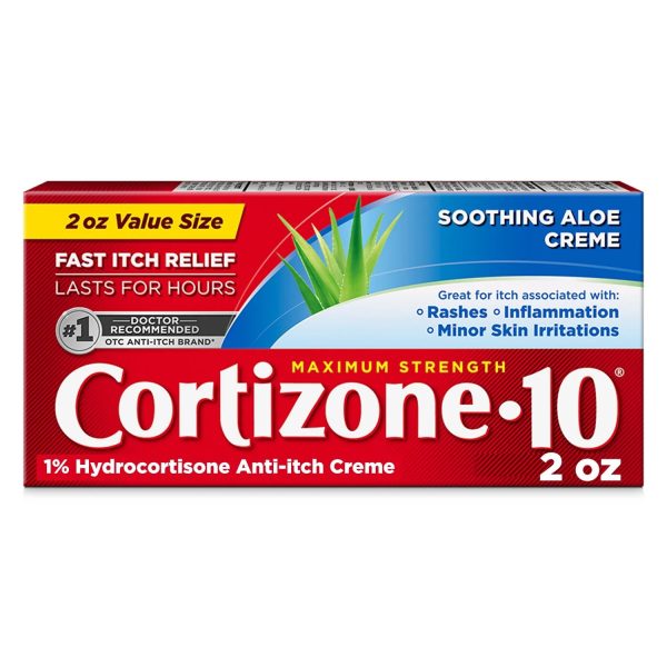 Cortizone-10 1% Hydrocortisone Anti Itch Cream for Eczema and Bug Bite Relief, Maximum Strength, 2 oz Online Sale