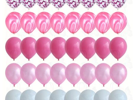 40 Pcs Balloons Set Agate Marble Balloons With Confetti Balloons Sale