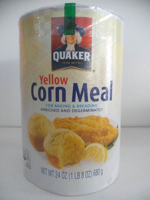 Quaker Yellow Enriched and Degerminated Corn Meal Canister, 24 oz Online Hot Sale