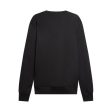 DIAGONAL FLEECE LENS CREW SWEATSHIRT IN BLACK For Cheap