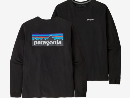 Patagonia Men s P-6 Logo Responsibili-Tee Long Sleeve Shirt- Black Online Sale