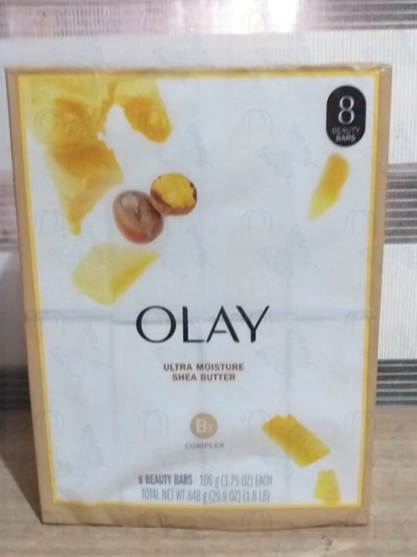 Olay Ultra Moisture Shea Butter Beauty Bar with Vitamin B3 Complex, (848g) 8 bar soap Fashion