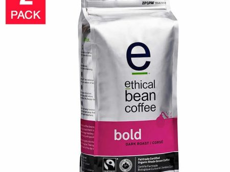 Ethical Bean Coffee Bold Dark Roast Whole Bean Coffee, 2-pack Supply