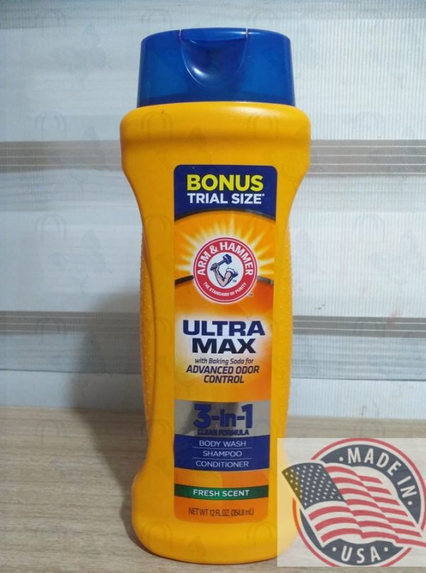 Arm & Hammer Ultra Max 3 in 1 Bodywash Shampoo, Conditioner 12 oz(354.8ml) U.S.A Online