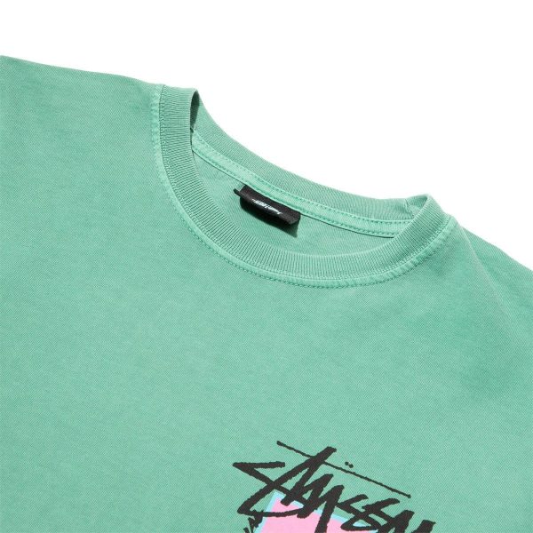 Stussy Palm Desert Pigment Dyed LS Tee - Moss Hot on Sale