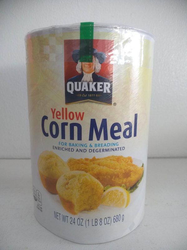 Quaker Yellow Enriched and Degerminated Corn Meal Canister, 24 oz Online Hot Sale