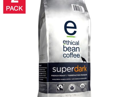 Ethical Bean Coffee Super Dark French Roast Whole Bean Coffee, 2-pack Sale