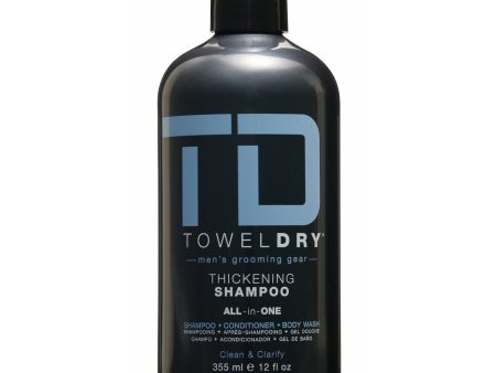 Towel Dry Thickening Shampoo for Men All in One Hair Care 12 Oz For Discount