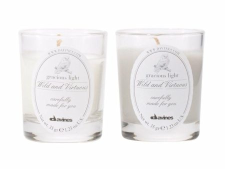 Davines Scented Candle Twin Set Wild and Virtous Discount