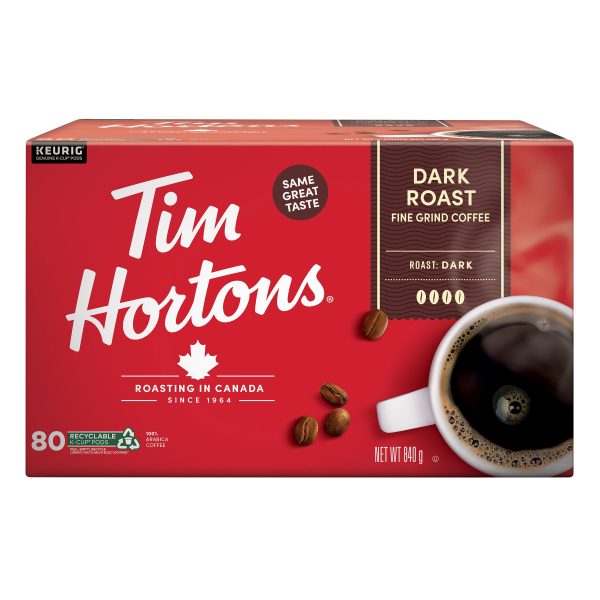 Tim Hortons Dark Roast Single-serve K-Cup Pods, 80-pack For Cheap