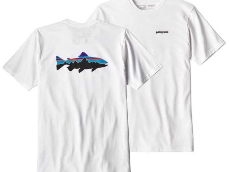 Patagonia Men s Fitz Roy Trout Responsibili-Tee - White For Discount