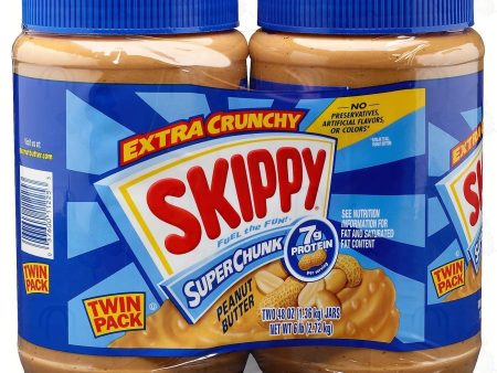 Skippy Chunky Peanut Butter-40 oz, 2ct Online now