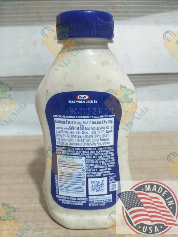 Kraft Tartar Sauce america s favorite 12 oz(354ml) U.S.A Discount