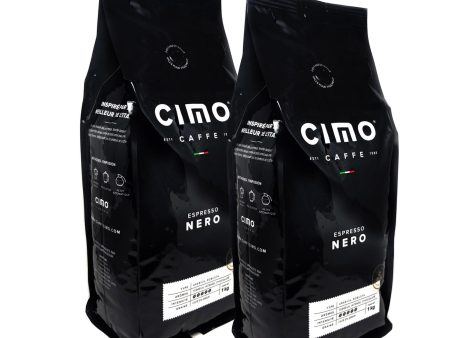 Caffe Cimo Nero Beans, 1 kg (2.2 lb), 2-pack Supply