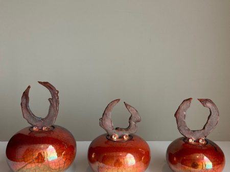 Red Antler Raku Pots by Bob Smith Discount