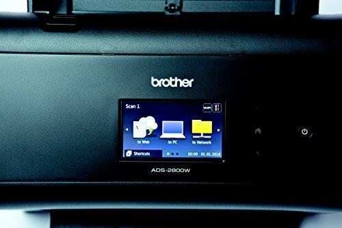 Brother ImageCenter ADS-2800W Wireless Document Scanner, Multi-Page Scanning, Color Touchscreen, Integrated Image Optimization, High-Precision Scanning, Continuous Scan Mode, Black Hot on Sale