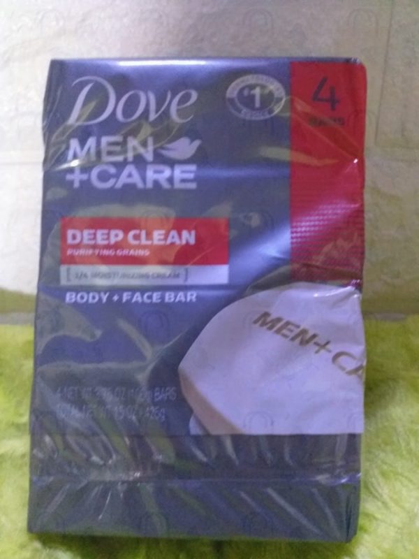 DOVE men+care deep clean moisturizing  body+face soap 4 bars(425g)pack Supply