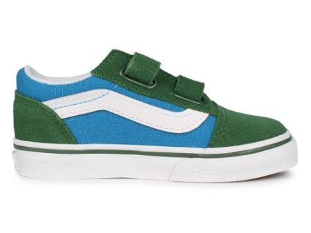 Vans Toddler Old Skool V - Mediterranean Blue Greener Pastures Cheap