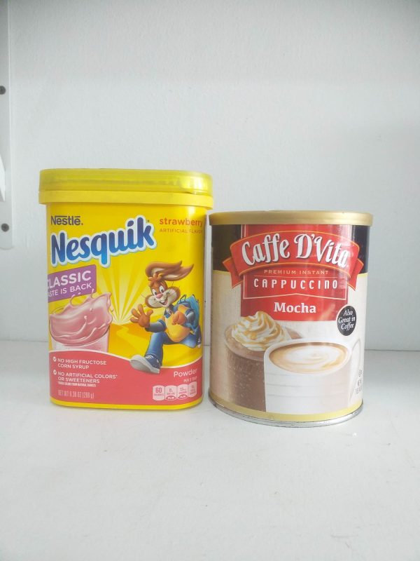 Bundle Nesquick Strawberry Powdered Drink 266g + Cafe D  Vita Premium Instant Cappuccino Mocha 453.6g Online now