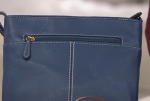 G.I.L.I. Leather Front Pocket Crossbody - Lucca Midnight Blue, Online Hot Sale