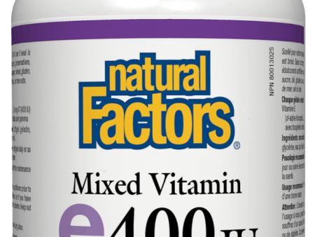 Natural Factors Vitamin E 400IU, 180 softgels For Discount