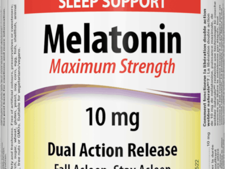 Webber Naturals Melatonin Maximum Str. 10 mg Dual Action Release 60 s Hot on Sale