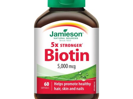 Jamieson Biotin 5000 mcg 60 softgels Online Sale