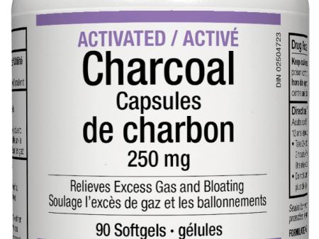 Natural Factors Activated Charcoal Capsules 250 mg, 90 softgels Online Hot Sale