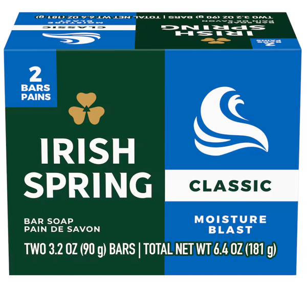 Irish Spring Moisture Blast Deodorant Soap Bars, 2 ct Hot on Sale