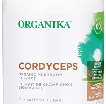 Organika Cordyceps Mushroom Extract 500mg 120 vegetarian capsules For Discount