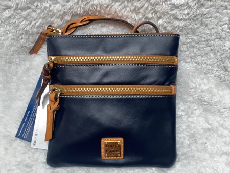 Dooney & Bourke Smooth Leather Triple Zip Crossbody, Midnight Cheap