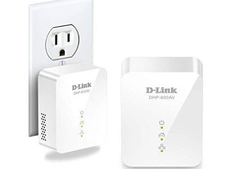 D-Link Powerline Adapter Starter Kit Ethernet Over Power Gigabit AV2 Up to 1000Mbps MIMO Internet Network Wall Plug In (DHP-601AV) Supply