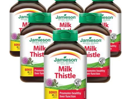 6 x Jamieson Milk Thistle, 60+30 caplets Bundle Online Hot Sale