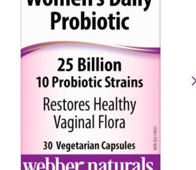 Webber Naturals Women’s Daily Probiotic 25 Billion, 30 vegetarian capsules Sale