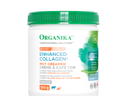 Organika Enhanced Collagen Boost Vanilla 150g MCT Creamer Discount