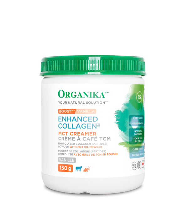 Organika Enhanced Collagen Boost Vanilla 150g MCT Creamer Discount