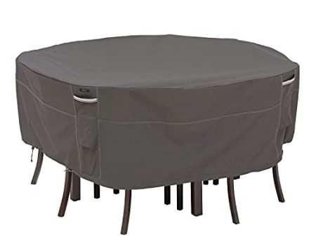 Classic Accessories Ravenna Water-Resistant 108 Inch Round Patio Table & Chair Set Cover, Outdoor Table Cover Online Hot Sale