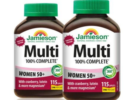 2 x Jamieson 100% Complete Multivitamin Women s 50+, 115 caplets Bundle Online