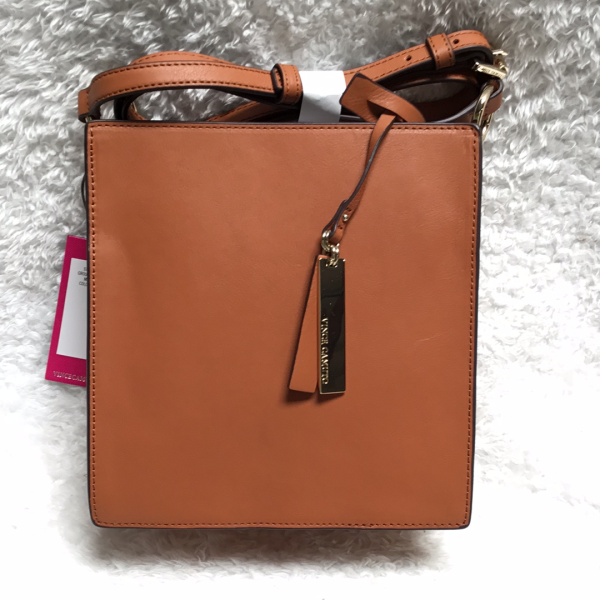 Vince Camuto Leather Crossbody - Karin, Saddle Brown For Cheap