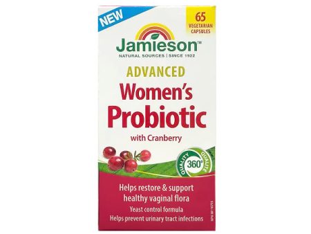 Jamieson Advanced Women s Probiotic with Cranberry, 65 Vcapsules For Cheap