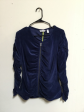 Susan Lucci Collection Long Sleeve Velour Jacket w  Ruching, Medium Cheap